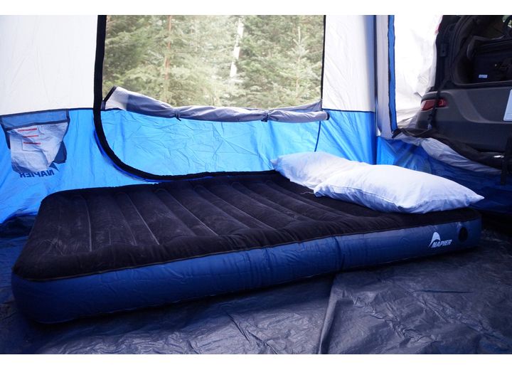 NAPIER SPORTZ AIR MATTRESS: COMPACT SIZE FITS BETWEEN THE WHEEL WELLS OF COMPACT-SIZED TRUCKS - BLUE