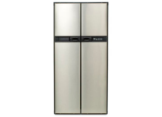 Norcold 2-WAY,SIDE BY SIDE 4 DOOR REFRIGERATOR FLUSH MOUNT W/STAINLESS STEEL DOORS, 12 CUBIC FT STORAGE