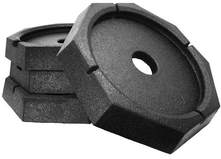 SnapPad PERMANENT JACK PAD FOR TWO 10IN & TWO 12IN HWH ROUND JACKS - 4 PACK