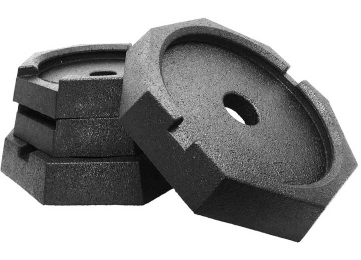 SnapPad PERMANENT JACK PAD FOR TWO 8IN & TWO 10IN HWH ROUND JACKS - 4 PACK
