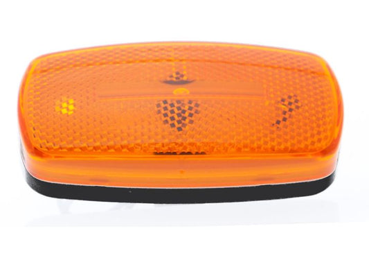 Optronics MARK LIGHT OVAL RV BLACK BASE AMB RET