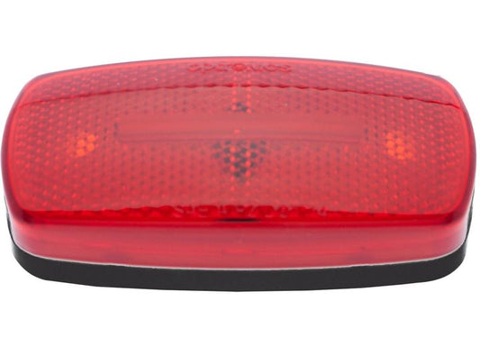 Optronics MARK LIGHT OVAL RV BLACK BASE RED RET