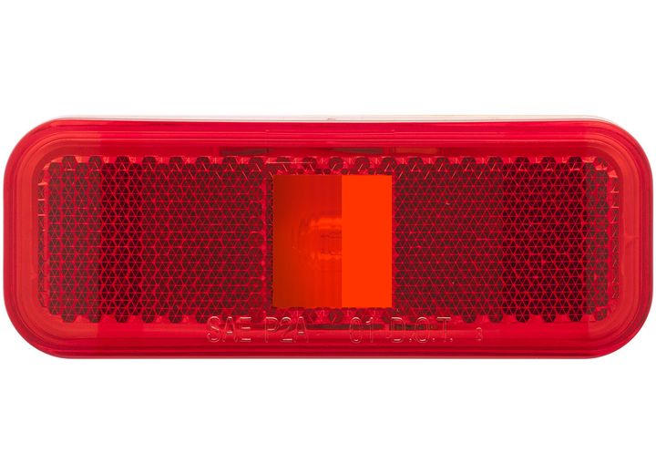 Optronics MARK LIGHT RECT 2WIRE RED POLY