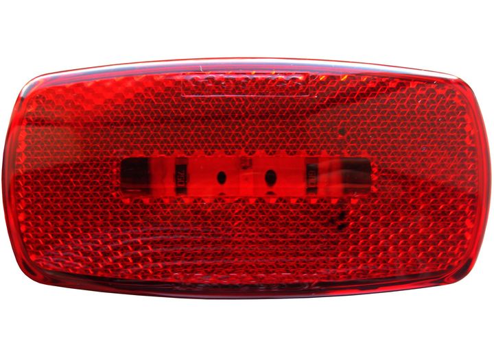 Optronics ONE LED MARK LIGHT OVAL BLK BSE RED