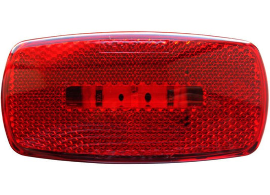 Optronics ONE LED MARK LIGHT OVAL BLK BSE RED