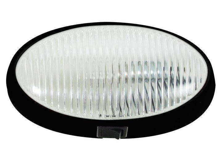 Optronics PORCH OVAL W SWITCH BLACK BASE: CL PLY