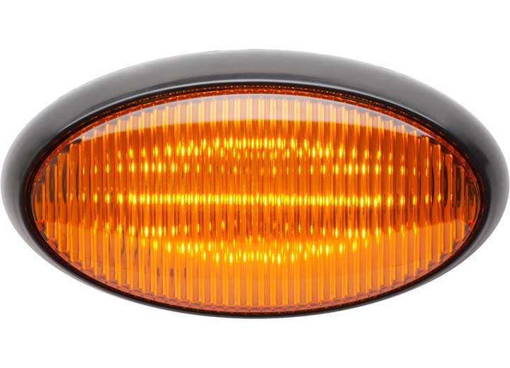 Optronics OVAL YELLOW PORCH LIGHT W/ SWITCH, BLACK HOUSING