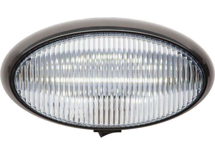 Optronics LED PORCH OVAL SWITCH BLACK BASE:CLEAR
