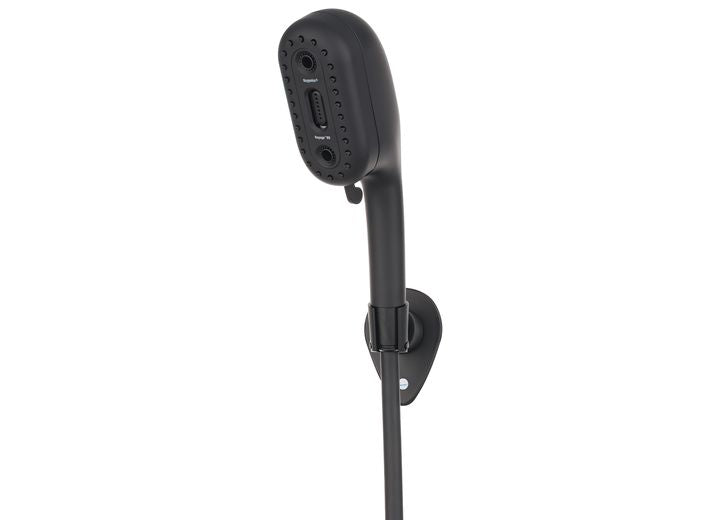 Oxygenics VOYAGE RV MATTE BLACK, 1.8 GPM KIT W/ 72IN HOSE, RV WALL MOUNT W/C-RING, PLUMBER'S TAPE