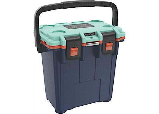 Pelican 20-Quart Elite Cooler with Fold Down Carry Handle - Pacific Blue/Orange/Seafoam