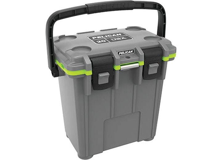 Pelican 20-Quart Elite Cooler with Fold Down Carry Handle - Dark Gray/Green