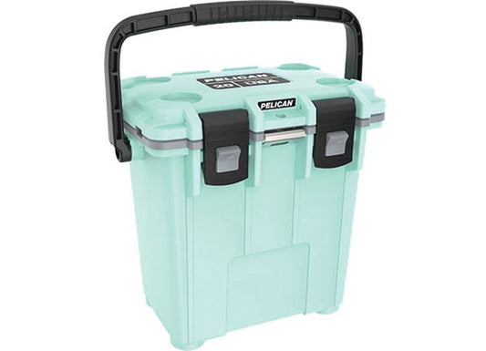 Pelican 20-Quart Elite Cooler with Fold Down Carry Handle - Seafoam/Gray