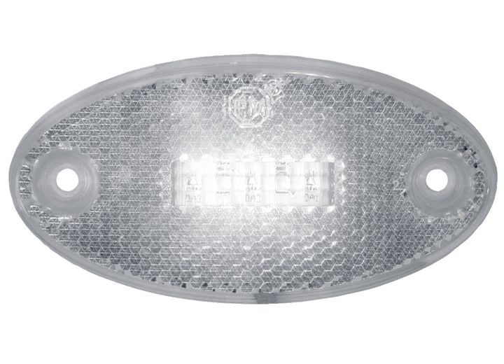 Peterson Manufacturing 1200 LED ECE Compliant Oval Light w/Reflex - White Front Outline Marker