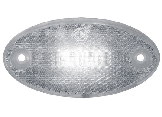 Peterson Manufacturing 1200 LED ECE Compliant Oval Light w/Reflex - White Front Outline Marker