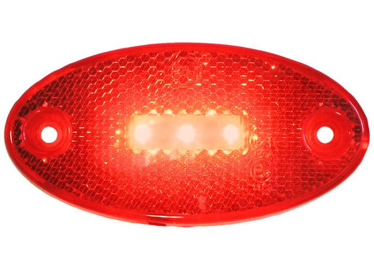 Peterson Manufacturing 1200 LED ECE Compliant Oval Light w/Reflex - Red Rear Outline Marker