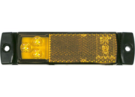 Peterson Manufacturing 1203 LED ECE+DOT Light w/IntegralReflex - AmberSideMarker w/HardshellConnector