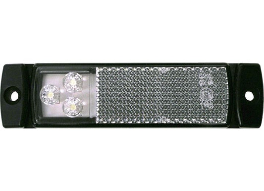Peterson Manufacturing PetersonManufacturing 1203LED ECE Light w/ IntegralReflex, WhiteFrontOutlineMarker,HardshellConnector