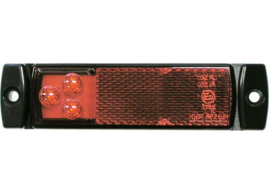 Peterson Manufacturing PetersonManufacturing 1203LED ECE+DOT Light w/IntegralReflex, RedRearOutlineMarker,HardshellConnector