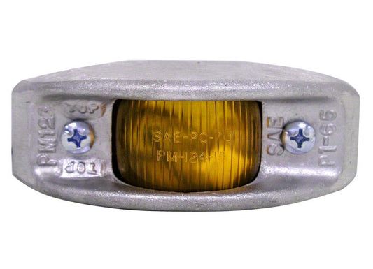 Peterson Manufacturing 122 - Amber Cast Aluminum PC-Rated Clearance & Side Marker Light (Poly Pack)