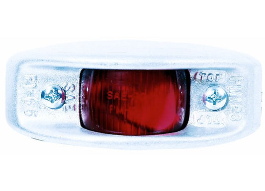 Peterson Manufacturing 122 - Red Cast Aluminum PC-Rated Clearance & Side Marker Light (Poly Pack)