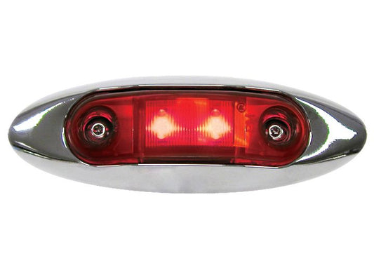 Peterson Manufacturing 1268 LED ECE Compliant Side Marker/Outline Light - Red, 2M Leads