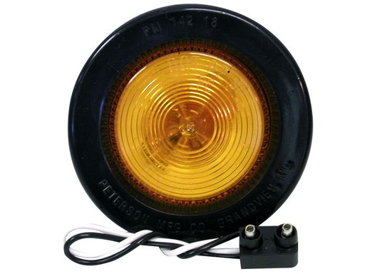 Peterson Manufacturing 142 Kit - Amber 2.5"PC-RatedClearance/SideMarkerLight w/Grommet&Plug(PolyPack)