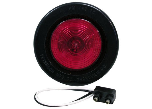 Peterson Manufacturing 142 Kit - Red 2.5" PC-RatedClearance/SideMarkerLight w/Grommet&Plug (PolyPack)