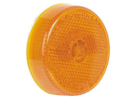 Peterson Manufacturing 143 - Amber 2.5" Clearance/Side Marker Light w/Reflex (Poly Pack)