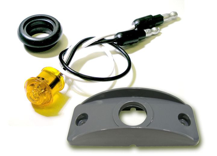 Peterson Manufacturing 176 LED - Amber3/4"PCRatedClearance&SideMarkerLightW/Bracket&Grommet(PolyPack)