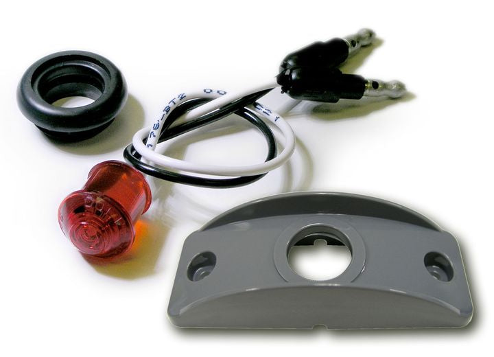 Peterson Manufacturing 176 LED - Red 3/4"PC-RatedClearance&SideMarkerLightW/Bracket&Grommet(PolyPack)