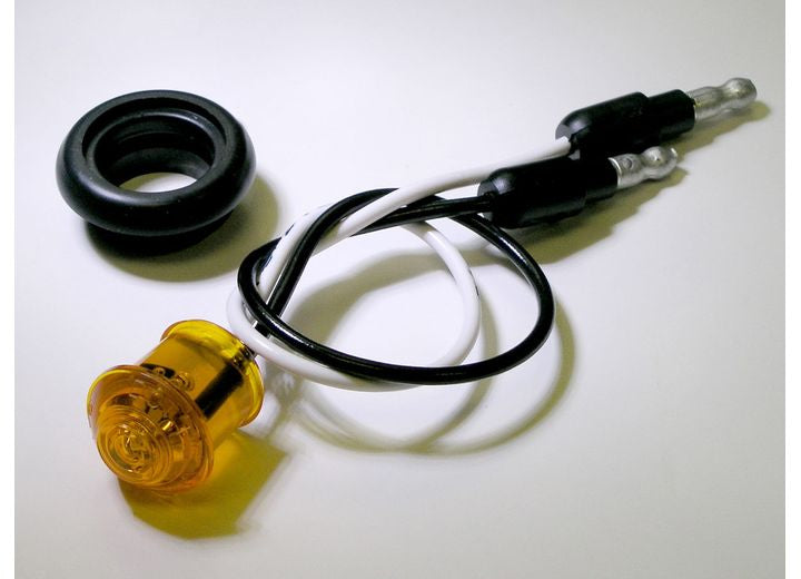 Peterson Manufacturing PetersonManufacturing 176LED-Amber3/4"PCRatedClearance&SideMarkerLightW/.180Bullets&Grommet(PolyPack)