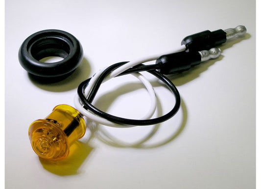 Peterson Manufacturing PetersonManufacturing 176LED-Amber3/4"PCRatedClearance&SideMarkerLightW/.180Bullets&Grommet(PolyPack)