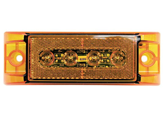 Peterson Manufacturing 188 LED - Amber Clearance/Side Marker Light with Reflex (Poly Pack)