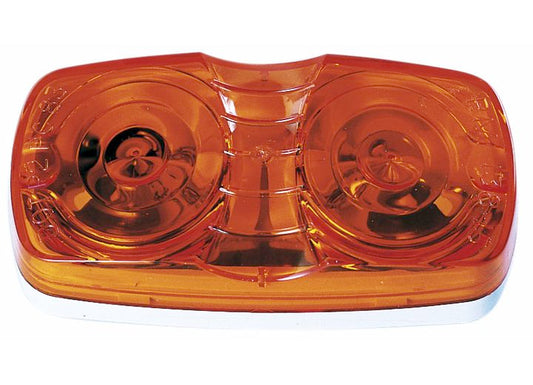 Peterson Manufacturing AMBER INDOUBLE BUBBLEIN PC-RATED CLEARANCE AND SIDE MARKER LIGHT