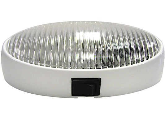 Peterson Manufacturing 382 Euro-Style Oval Porch/Utility Light w/Switch - Clear