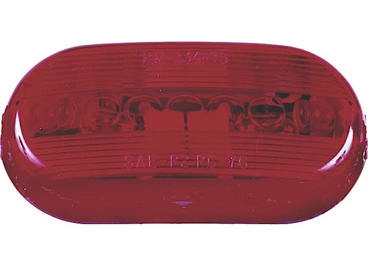 Peterson Manufacturing OVAL CLR MKR LIT 2 BULB RED