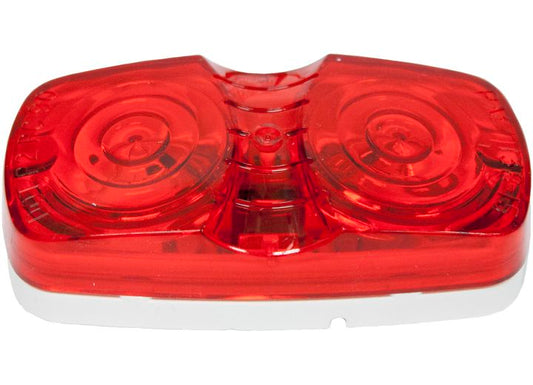 Peterson Manufacturing RECT CLR MKR LIT 2 BULB RED