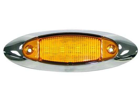 Peterson Manufacturing 178 LED - Amber Clearance/Side Marker Light with Chrome Bezel (Viz Pack)