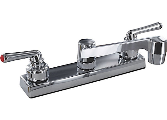 Valterra Products LLC KITCHEN FAUCET, 8IN, 2 LEVER TEACUP, PLASTIC, CHROME