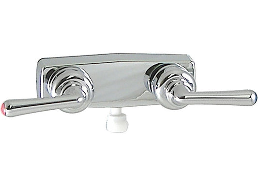 Valterra Products LLC SHOWER VALVE W/ VAC BRKR, 4IN, 2 LEVER TEACUP, PLASTIC, CHROME