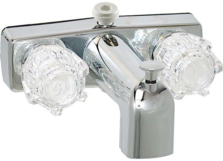 Valterra Products LLC TUB/SHOWER DIV FAUCET W/ D-SPUD, 4IN, 2 KNOB, PLASTIC, CHROME