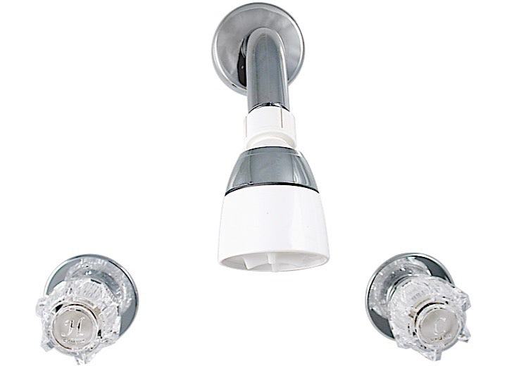 Valterra Products LLC SHOWER VALVE, SHOWER HEAD KIT, 8IN, 2 KNOB, BRASS, CHROME