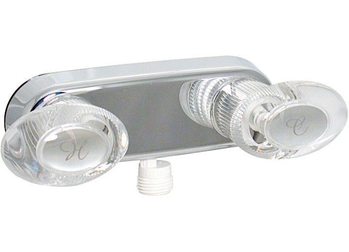 Valterra Products LLC SHOWER VALVE W/ VAC BRKR, 4IN, 2 LEVER, 1/4 TURN, PLASTIC, CHROME