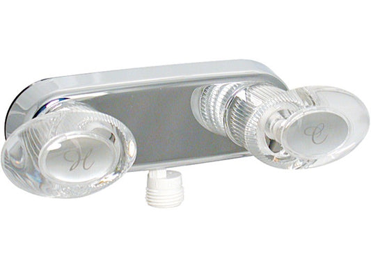 Valterra Products LLC SHOWER VALVE W/ VAC BRKR, 4IN, 2 LEVER, 1/4 TURN, PLASTIC, CHROME