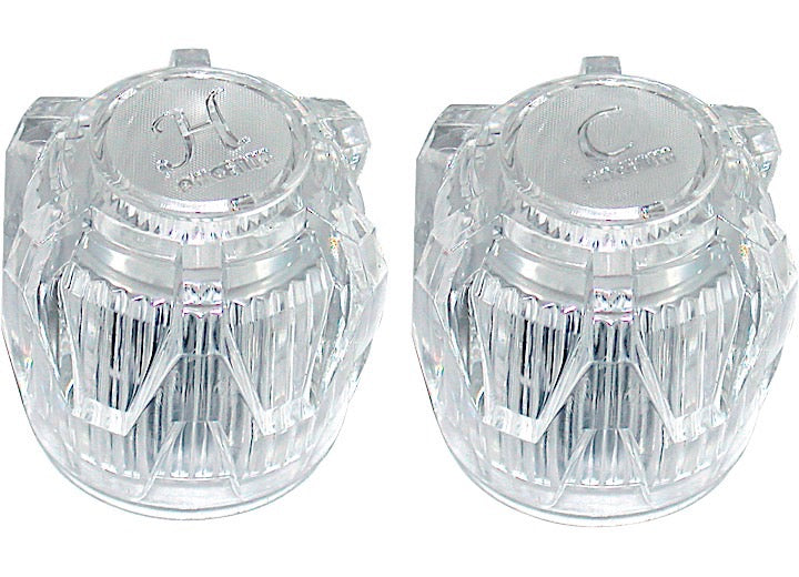 Valterra Products LLC HANDLE SET, HOT & COLD, CLEAR