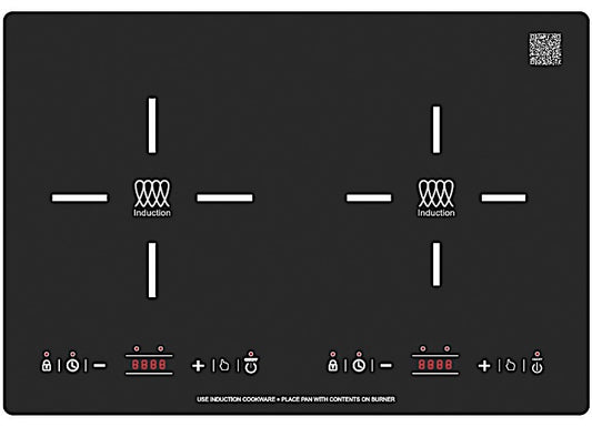 Pinnacle BUILT-IN INDUCTION COOKTOP - DUAL BURNERS (HORIZONTAL)