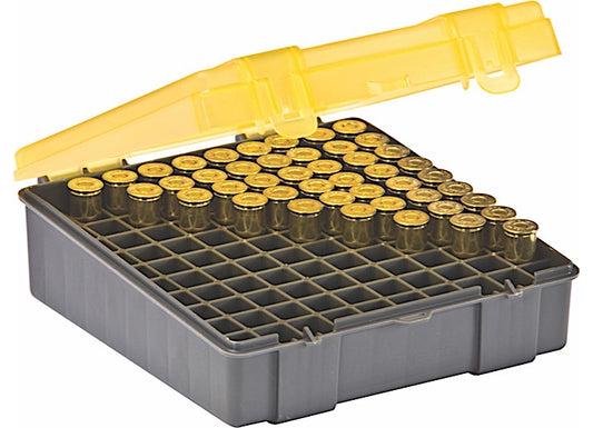 PLANO 100-COUNT HANDGUN AMMO CASE-.41 MAG, .44 MAG, .45 LONG COLT