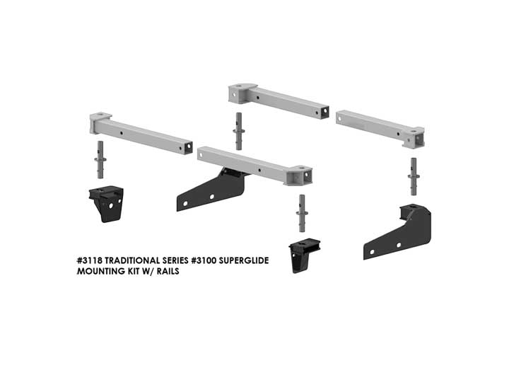PullRite Traditional Series SuperGlide SuperRail Mounting Kit