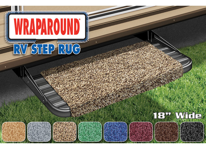 Prest-O-Fit WRAPAROUND STEP RUG (18IN WIDE) - BROWN