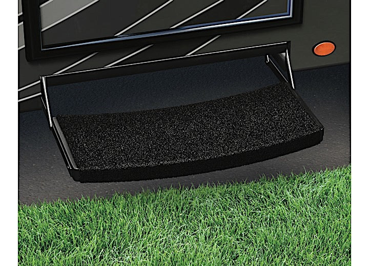 Prest-O-Fit TRAILHEAD UNIVERSAL RV STEP RUG 22 IN. WIDE - OBSIDIAN BLACK